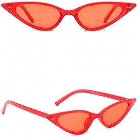 Goggle Women Vintage Trendy Cat Eye Sunglasses Goggles Plastic Frame Glasses - A - CT18OAK3OMN $8.93