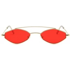 Oval 90s Sunglasses Women Retro Oval Sunglasses Lady Vintage Black Sunglasses UV400 - 1 - CP18QZ4S9UR $50.75