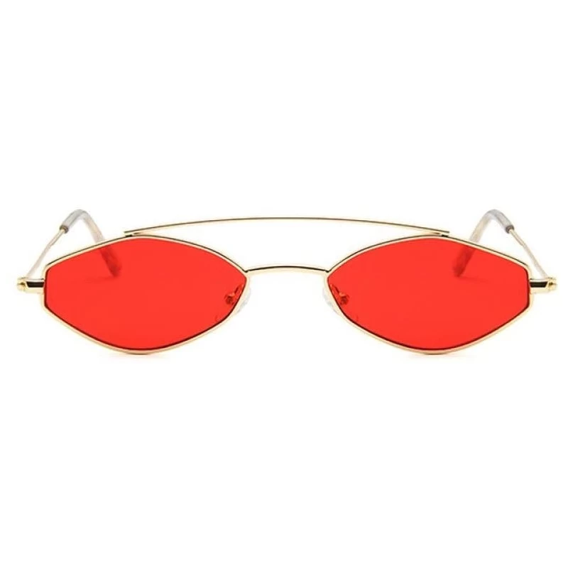 Oval 90s Sunglasses Women Retro Oval Sunglasses Lady Vintage Black Sunglasses UV400 - 1 - CP18QZ4S9UR $32.30