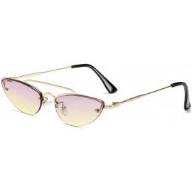 Cat Eye All-match small frame sunglasses cat eye sunglasses - Yellow on Top - CW1999INCZL $44.24
