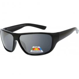 Wrap Men's Model 214 Fashion Polarized Sunglasses Bundle Deal (2 in 1) - CB18U84ZUM6 $13.08