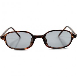 Rectangular Vintage Old 80s 90s Indie Hip Rectangle Sunglasses - Tortoise/Gray - CM18ECDZSQY $11.05