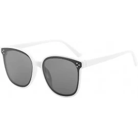 Wrap Classic Sunglasses Harajuku Box Sunglasses Women's Lightweight Oversized Fashion Sunglasses - White - CQ18TN7W93C $9.54