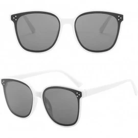 Wrap Classic Sunglasses Harajuku Box Sunglasses Women's Lightweight Oversized Fashion Sunglasses - White - CQ18TN7W93C $9.54