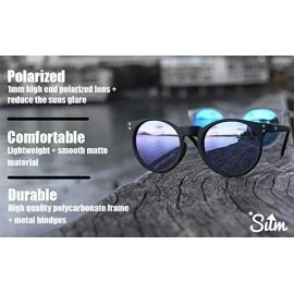 Round Feel Polycarbonate Polarized Lightweight Comfortable Durable Sunglasses For Men and Women - CQ18Z08X0H9 $29.52