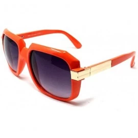 Square Gazelle Emcee Oversized Square Sunglasses - Orange & Gold Frame - CG18EG8U8AO $22.69