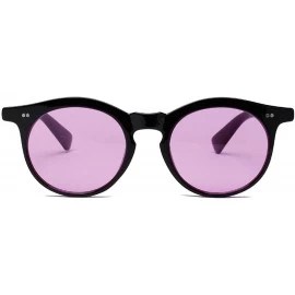 Round Vintage Inspired Round Sunglasses with Rivets Tinted Lens UV400 - Black - C112DQFG1GJ $13.26