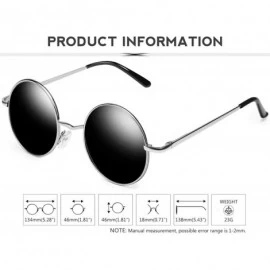 Round Round Polarized Sunglasses for Men and Women - Vintage John Lennon Sunglasses Metal Frame 100% UV Blocking Lens - CD195...