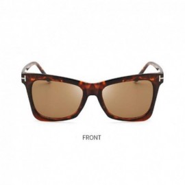 Rectangular Retro UV Protection Sunglasses Men and Women Sunglasses (Tea Tablets) - Tea Tablets - CW190HIKIAG $8.72