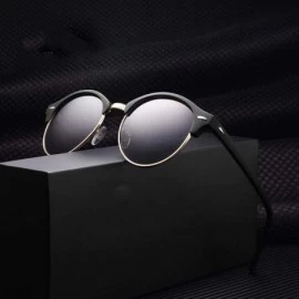 Aviator 20/20 Retro Rivet Polarized Sunglasses Men Classic Brand C01 Black Smoke - C04 Leopard G15 - CK18Y3NUTMI $15.59