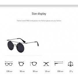 Semi-rimless Fashion Men Women Designer Glasses Classic Round Rimless Steampunk Sunglasses Vintage Eyewear - C4 - CI18Y8AUS89...