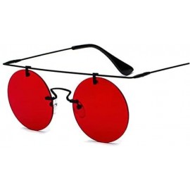Semi-rimless Fashion Men Women Designer Glasses Classic Round Rimless Steampunk Sunglasses Vintage Eyewear - C4 - CI18Y8AUS89...