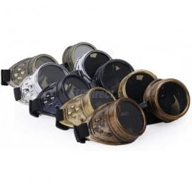 Goggle Vintage Victorian Steampunk Goggles Glasses Welding Cyber Punk Gothic Cosplay - Brass - CM18I05ZOY0 $39.84