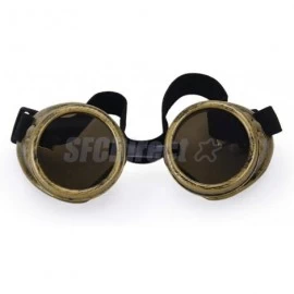 Goggle Vintage Victorian Steampunk Goggles Glasses Welding Cyber Punk Gothic Cosplay - Brass - CM18I05ZOY0 $39.84