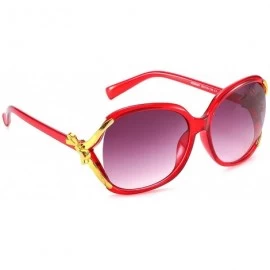 Sport Retro Classic Vintage Cat Eye Sunglasses for Women Plastic Metal AC UV 400 Protection Sunglasses - Wine Red - CV18SASLK...