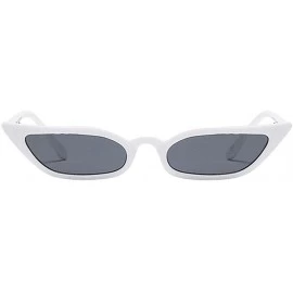 Wrap Unisex Fashion Eyewear Unique Sunglasses Small Frame Vintage Glasses - White - CV1970GZZ5I $16.29