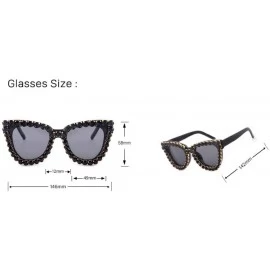 Oversized Fashionable Oversized Rhinestone Sunglasses with Retro Personality with Diamond Sunglasses - 3 - C9190HDNWD5 $39.14