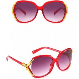 Sport Retro Classic Vintage Cat Eye Sunglasses for Women Plastic Metal AC UV 400 Protection Sunglasses - Wine Red - CV18SASLK...