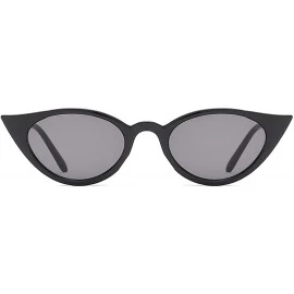 Oval Retro Classic Oval Sunglasses for Women AC PC UV 400 Protection Sunglasses - Black - CR18SAQUN4I $18.27