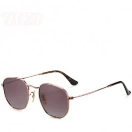 Square 20/20 Brand Unisex Sunglasses Men Polarized Vintage Square C01Silver PSmoke - C04 Purple - C818XQZ45NX $14.16