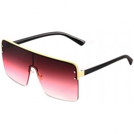 Oversized Fashion Oversized Sunglasses Designer Gradient - Red - CI18USUW8ZD $12.69