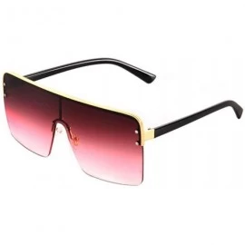 Oversized Fashion Oversized Sunglasses Designer Gradient - Red - CI18USUW8ZD $12.69