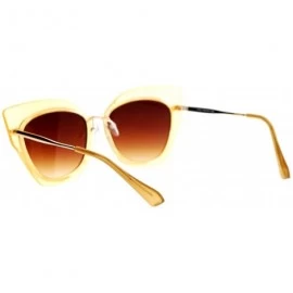 Butterfly Oversized Womens Sunglasses Big Square Butterfly Double Frame UV 400 - Peach Gold - CM1877QWCMR $11.82