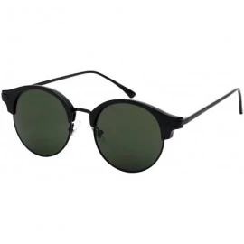 Rimless Round Half Frame Horned Rim Sunglasses 541053-SD - Black - CN12LWVSC3T $8.00