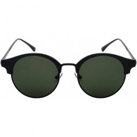 Rimless Round Half Frame Horned Rim Sunglasses 541053-SD - Black - CN12LWVSC3T $8.00