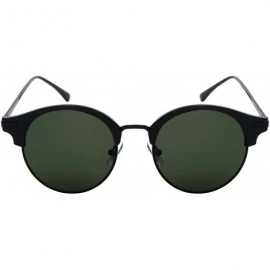 Rimless Round Half Frame Horned Rim Sunglasses 541053-SD - Black - CN12LWVSC3T $8.00