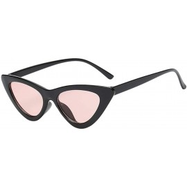 Square Womens Retro Cat Eye Mirrored Reflective Lenses Cateyes Sunglasses Vintage Shades - C - CK18U09K539 $11.87