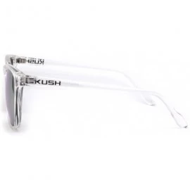 Sport Kush Color Mirror Large Clear Plastic Frame Sport Sunglasses - Orange - CR12N6CNDX2 $8.36