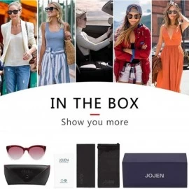 Cat Eye Polarized Fashion Sunglasses for Women's Cat Eye Retro Ultra Light Lens TR90 Frame JE003 - CV18IA7L9TL $75.13