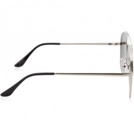 Aviator Classic Metal Frame Pilot Style Sunglasses - Silver - CK18M6C4STQ $9.67