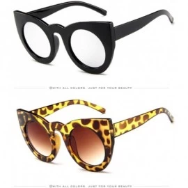 Cat Eye Lowly Cat Eye Sunglasses Vintage Circle Shade Women Eyewear5148 Casual Fashion Sunglasses (Color NO.2) - No.2 - CI197...