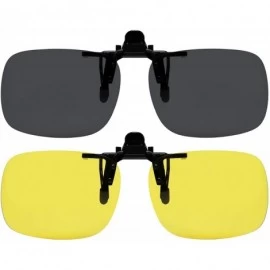 Rimless Clip On Sunglasses Polarized Sunglasses to Clip onto Eyeglasses Flip Up for Men and Women - CZ18NHIYMW2 $8.31