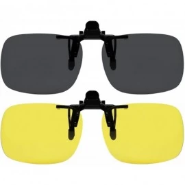 Rimless Clip On Sunglasses Polarized Sunglasses to Clip onto Eyeglasses Flip Up for Men and Women - CZ18NHIYMW2 $17.78