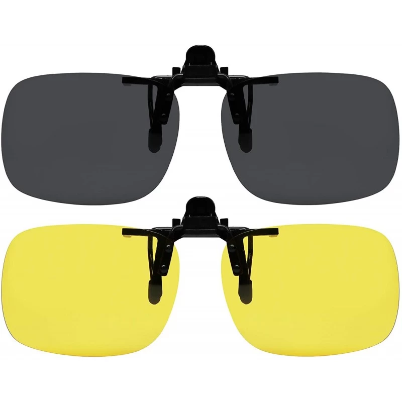 Rimless Clip On Sunglasses Polarized Sunglasses to Clip onto Eyeglasses Flip Up for Men and Women - CZ18NHIYMW2 $17.78