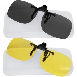 Rimless Clip On Sunglasses Polarized Sunglasses to Clip onto Eyeglasses Flip Up for Men and Women - CZ18NHIYMW2 $8.31