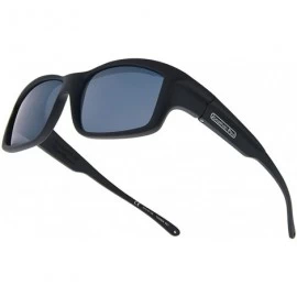 Oval Eyewear Sunglasses - Yamba / Frame Satin Black Lens Polarvue Grey - CO116JCZRQH $53.88