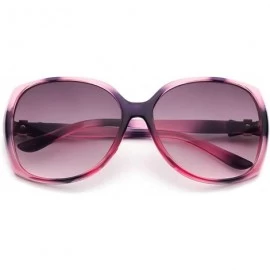 Oval Vintage style Sunglasses for Women plastic Resin UV 400 Protection Sun glasses - Purple Pink - CP18T2TQ63U $28.31