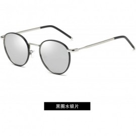 Shield Small Round Sunglasses Women Glasses Lady Luxury Mirror Retro Metal Sun Vintage Tiny Female - 1 - CO198A4235G $30.21
