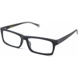 Square Simple Suqare Frame Unisex Glasses Frame8005 - Wooden Black - CM18LD6UQ73 $48.40