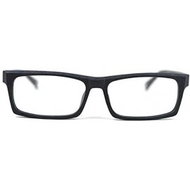 Square Simple Suqare Frame Unisex Glasses Frame8005 - Wooden Black - CM18LD6UQ73 $19.10