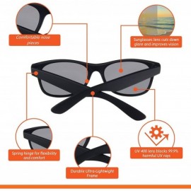 Wayfarer Classic 80s Sunglasses for Men and Women - Retro Frame-Polarized Shades - C018UIENWN8 $9.29