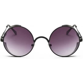 Oval Gothic box windproof fashion sunglasses Europe and the United States tide - Black Box - CR182GAZA6R $21.70