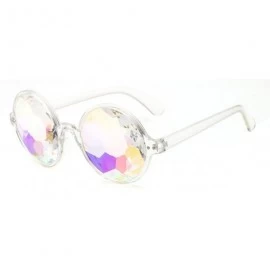 Goggle Women Girls Kaleidoscope Sunglasses Rainbow Prism Glasses Refraction Goggles for Festivals - Transparent - CH18GQ5XO6T...