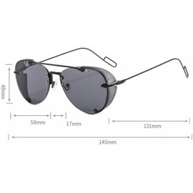 Goggle Female Vintage sunglasses Womens Goggles Fashion Classic Pilot Sunglasses for men - Champagne - CY18Y8AO3UL $22.66