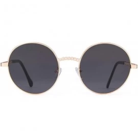 Oval John Lennon Glasses Round Polarized Sunglasses Hippie Glasses for Women Men - (New) Gold Frame/Grey Lens - CD18SK4CM5L $...