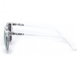 Sport Kush Color Mirror Large Clear Plastic Frame Sport Sunglasses - Yellow - CG12N75COY9 $10.26